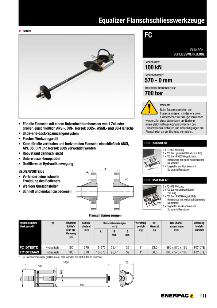 ENERPAC - Verschraubungsgeräte NR.: 21039 - Seite 113