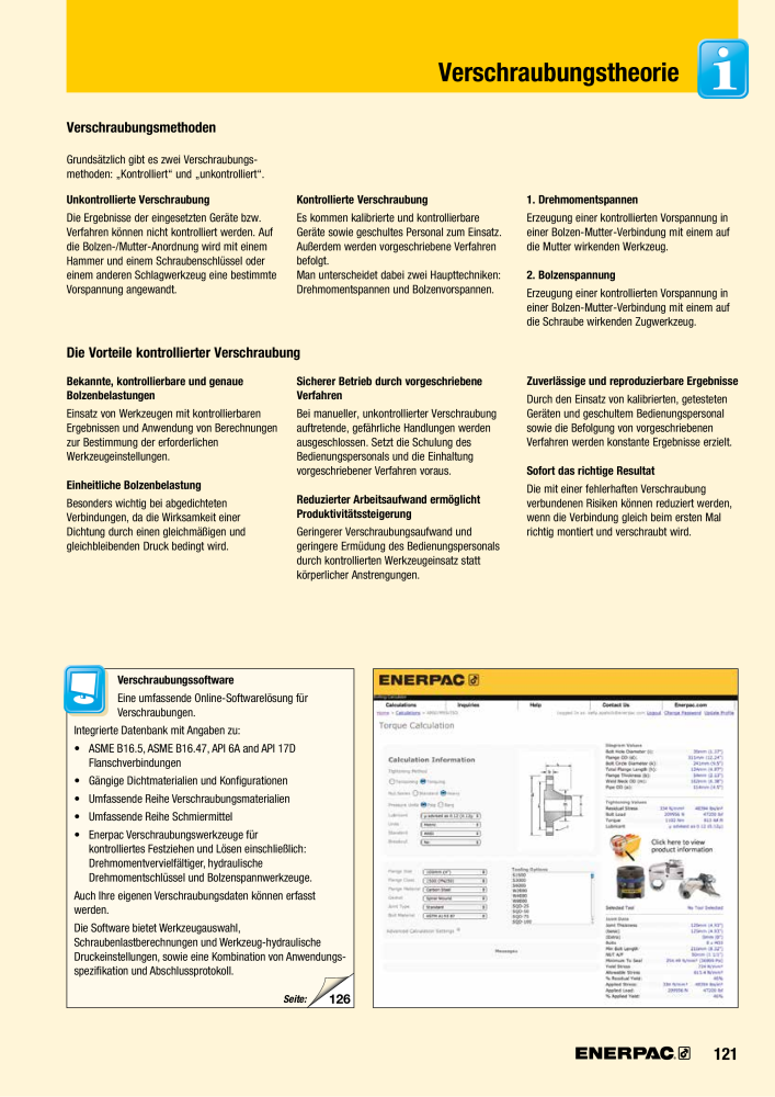 ENERPAC - Verschraubungsgeräte NR.: 21039 - Pagina 123