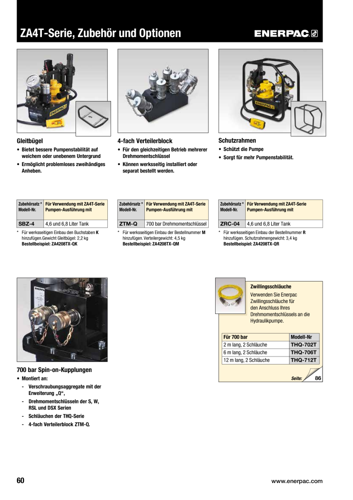 ENERPAC - Verschraubungsgeräte Nb. : 21039 - Page 62