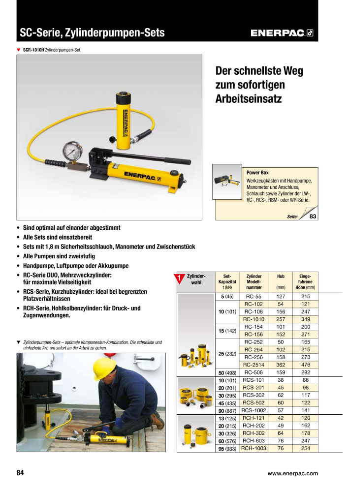 ENERPAC - Verschraubungsgeräte n.: 21039 - Pagina 86