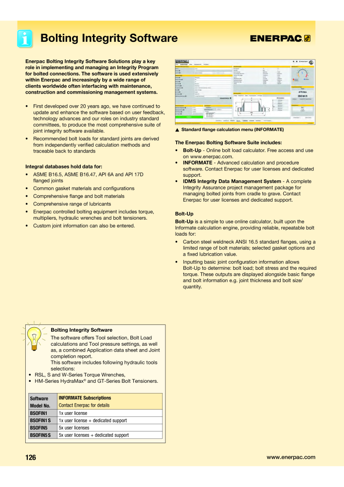 ENERPAC - Bolting Tools Nb. : 21042 - Page 128