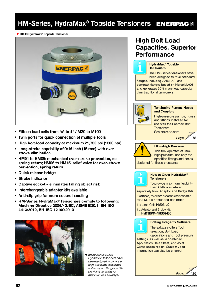 ENERPAC - Bolting Tools Nb. : 21042 - Page 64