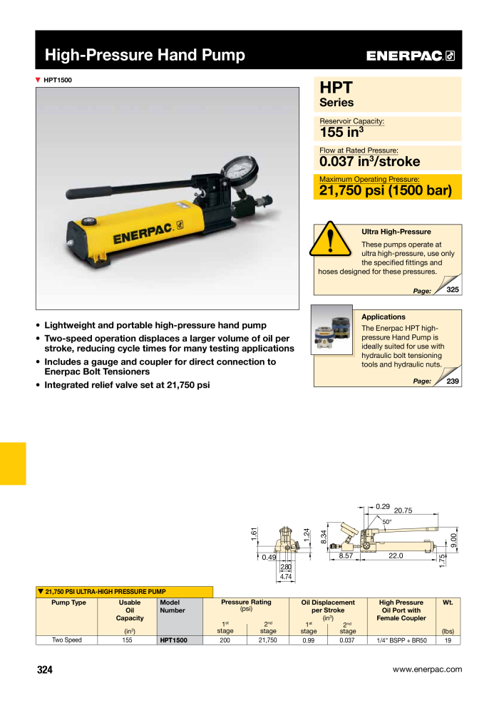 ENERPAC - Industrial Tools NR.: 21043 - Pagina 326