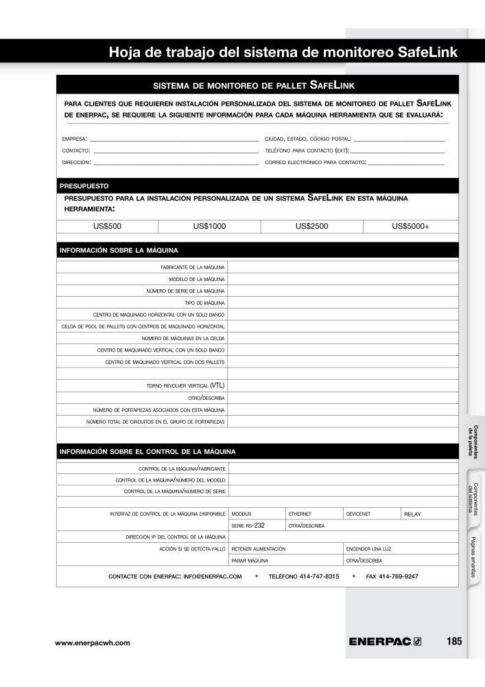 ENERPAC - Workholding ES n.: 21044 - Pagina 185