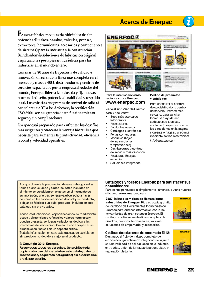 ENERPAC - Workholding ES NO.: 21044 - Page 229