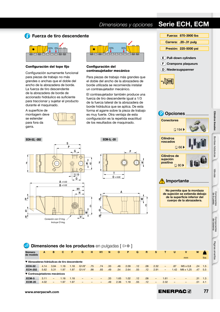 ENERPAC - Workholding ES n.: 21044 - Pagina 77