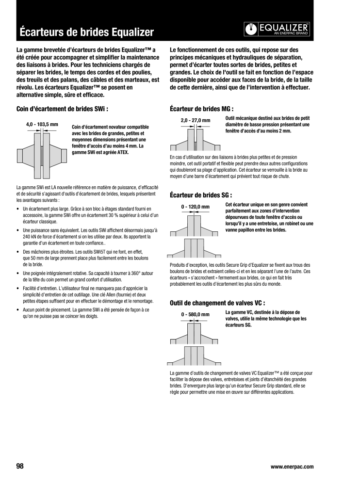 ENERPAC - Outils de Serrage Nº: 21047 - Página 100