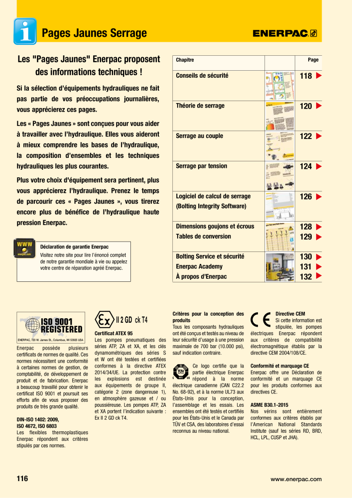 ENERPAC - Outils de Serrage Nb. : 21047 - Page 118