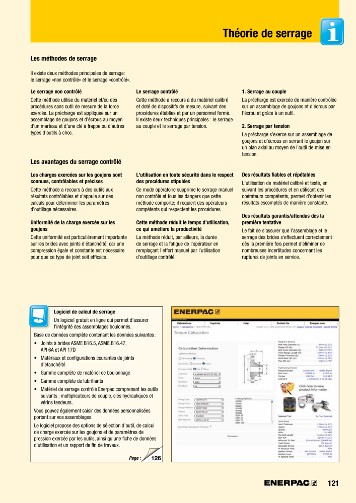 ENERPAC - Outils de Serrage Nº: 21047 - Página 123