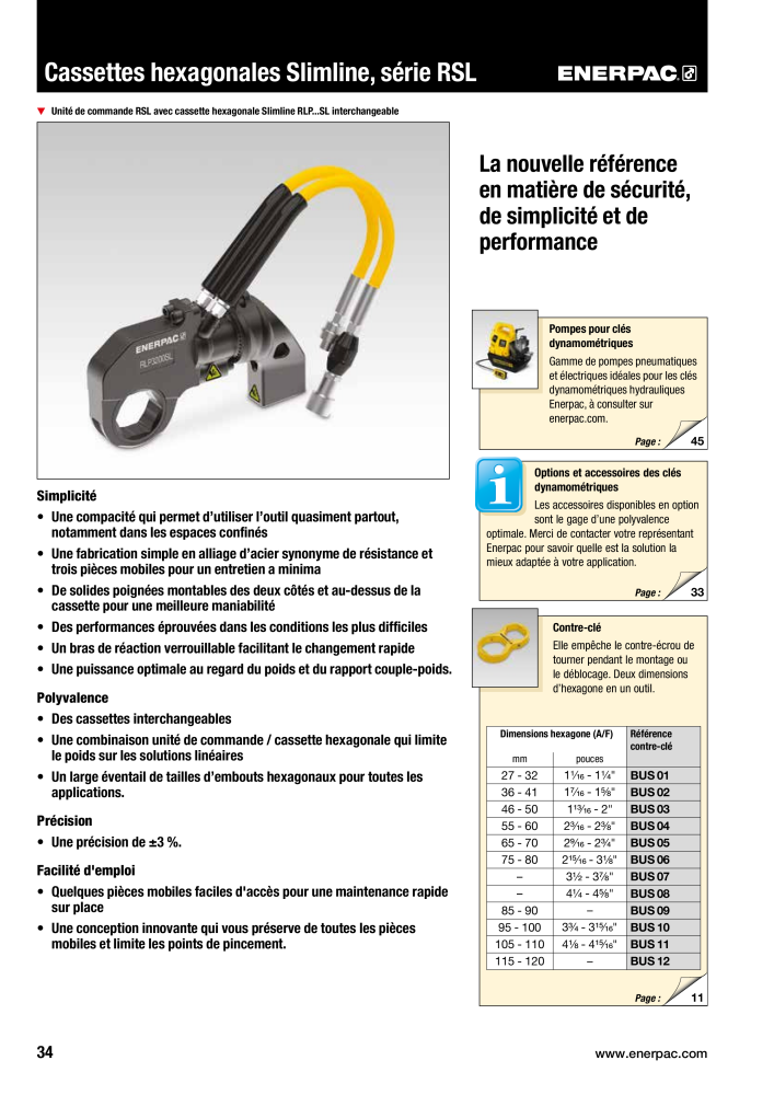 ENERPAC - Outils de Serrage Nb. : 21047 - Page 36