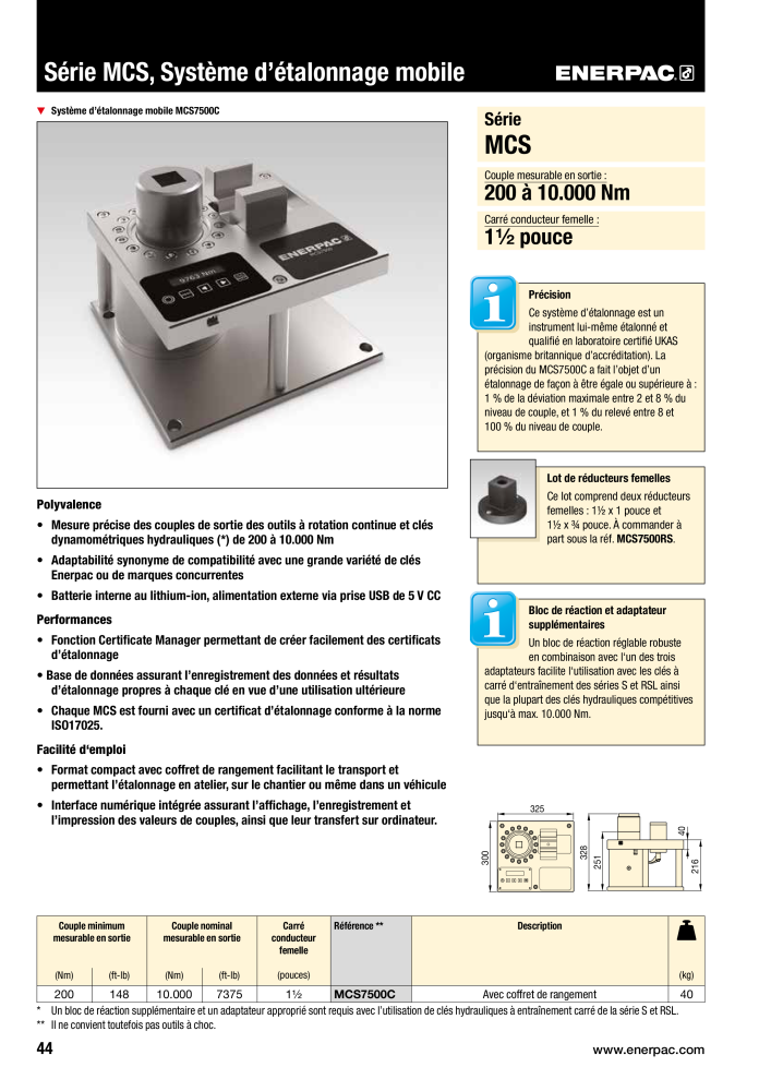 ENERPAC - Outils de Serrage NO.: 21047 - Page 46