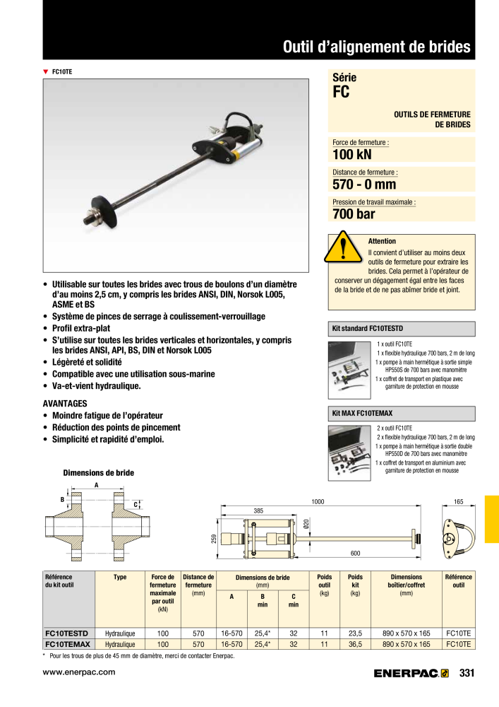 ENERPAC - Outillages Industriels Nb. : 21048 - Page 333