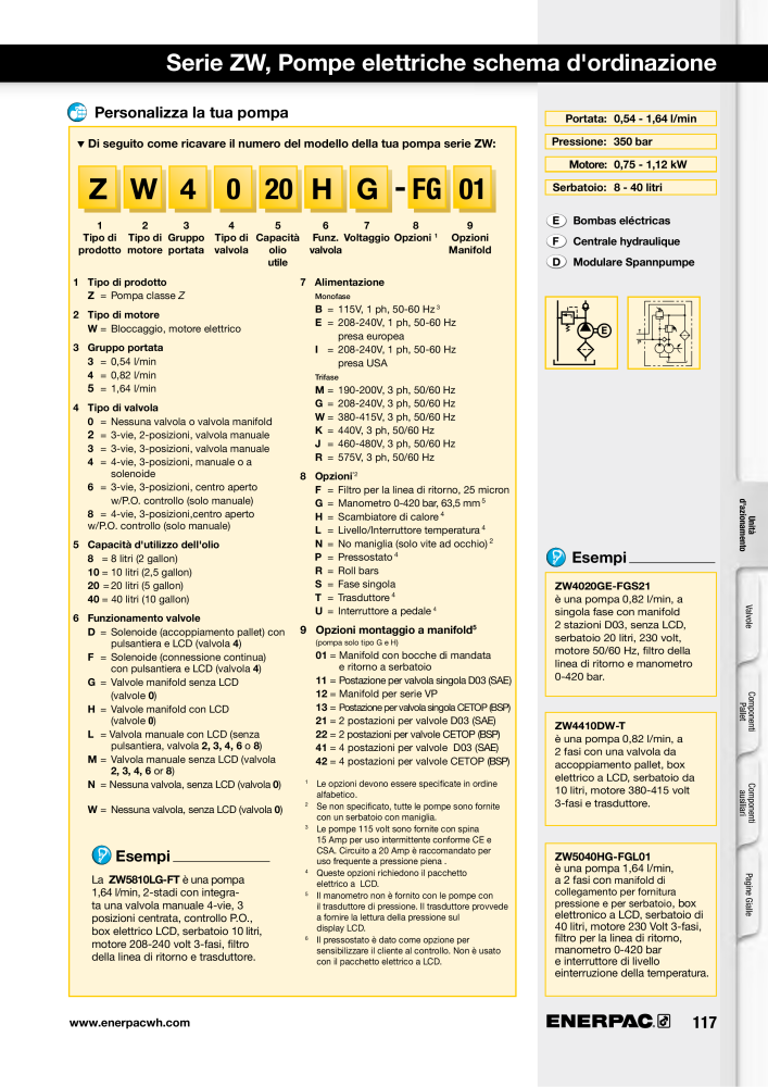 ENERPAC - Sistemi di Bloccaggio Oleodinamico NO.: 21049 - Page 117