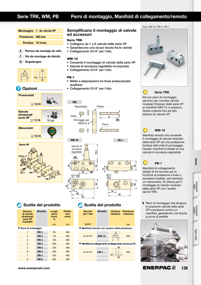 ENERPAC - Sistemi di Bloccaggio Oleodinamico n.: 21049 - Pagina 139