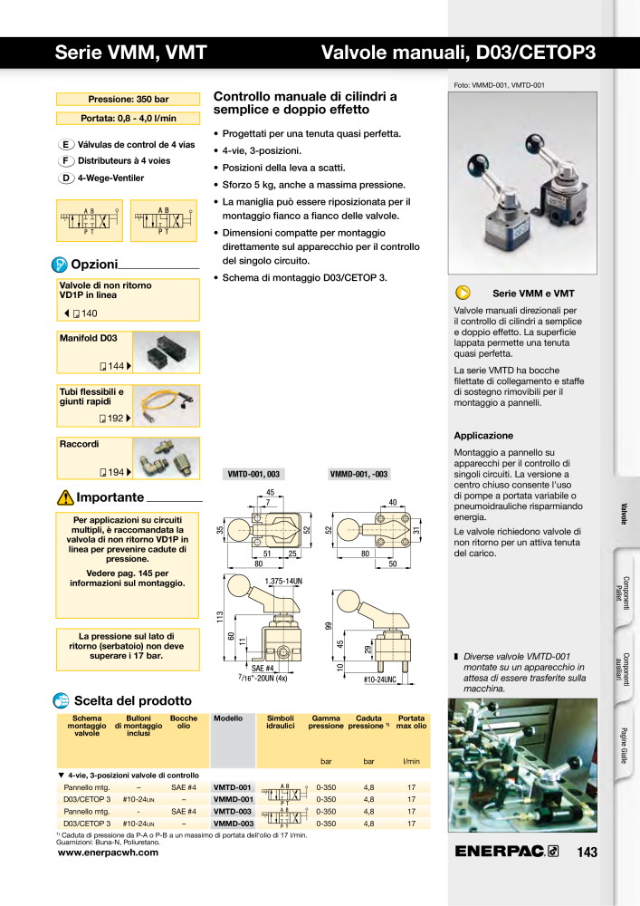 ENERPAC - Sistemi di Bloccaggio Oleodinamico n.: 21049 - Pagina 143