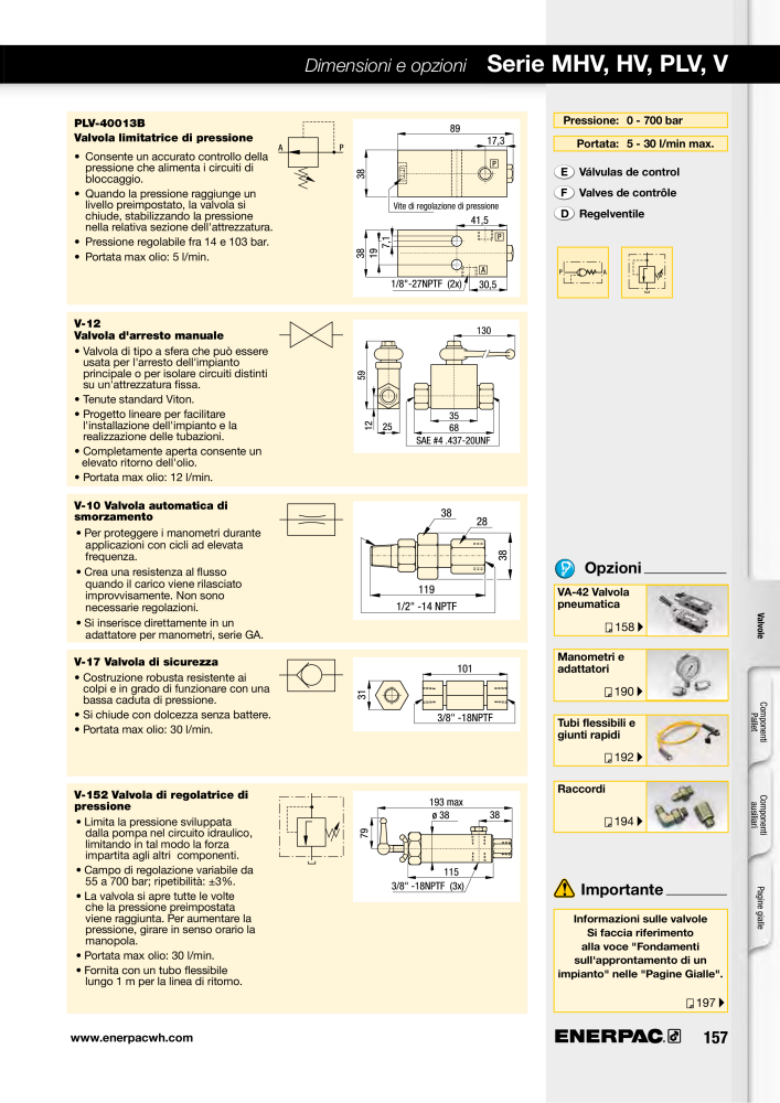 ENERPAC - Sistemi di Bloccaggio Oleodinamico n.: 21049 - Pagina 157