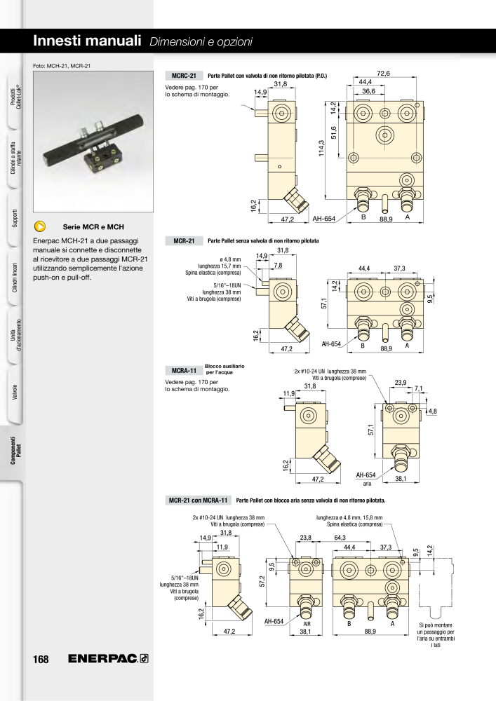 ENERPAC - Sistemi di Bloccaggio Oleodinamico n.: 21049 - Pagina 168