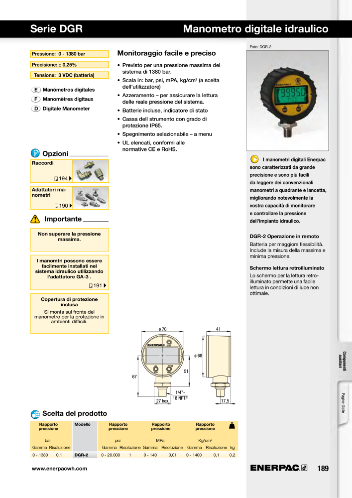 ENERPAC - Sistemi di Bloccaggio Oleodinamico n.: 21049 - Pagina 189