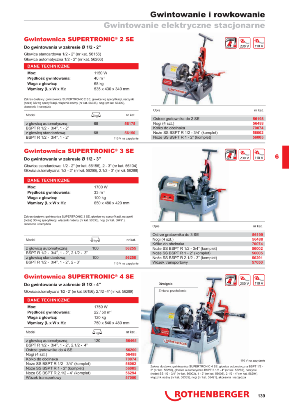 Rothenberger SUPERTRONIC 3SE,Podstawka,BSPT R1/2-3230V 56250