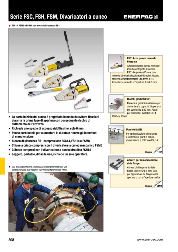 Enerpac FLANSCHVERTEILER – HANDBUCH FSM8