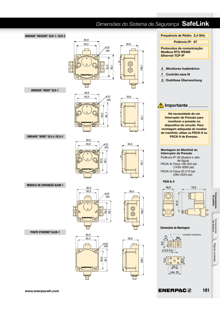 ENERPAC - Workholding PT Nº: 21052 - Página 181