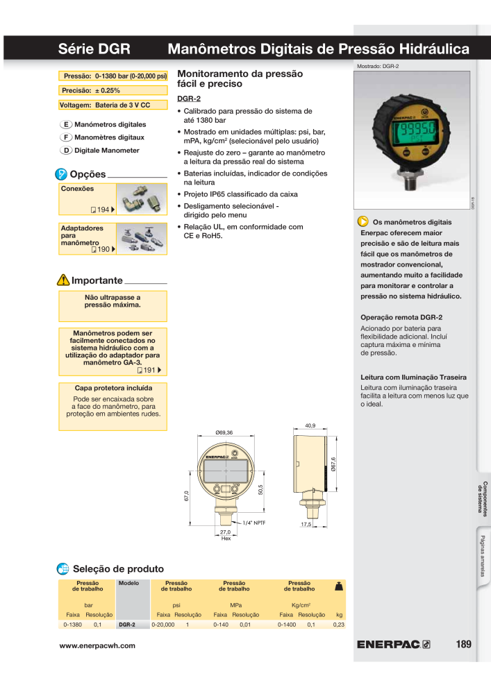 ENERPAC - Workholding PT NO.: 21052 - Page 189