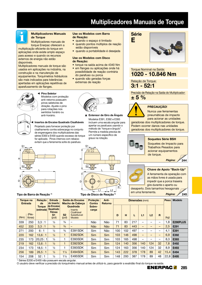 ENERPAC - Industrial Tools PT Č. 21054 - Strana 287