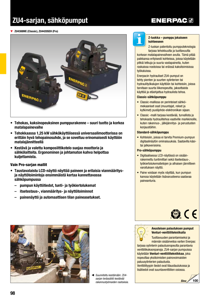 ENERPAC - TEOLLISUUSTYÖKALUT n.: 21056 - Pagina 100