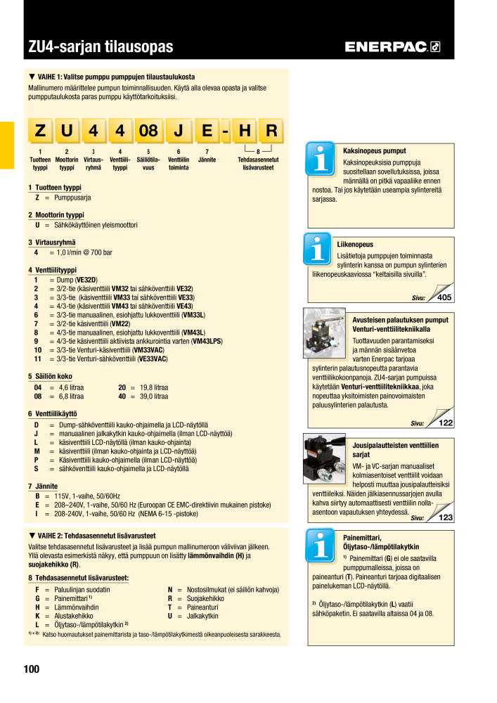 ENERPAC - TEOLLISUUSTYÖKALUT Nº: 21056 - Página 102