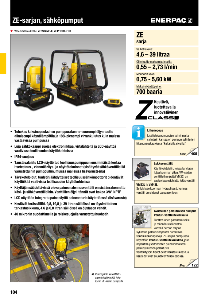 ENERPAC - TEOLLISUUSTYÖKALUT NR.: 21056 - Pagina 106