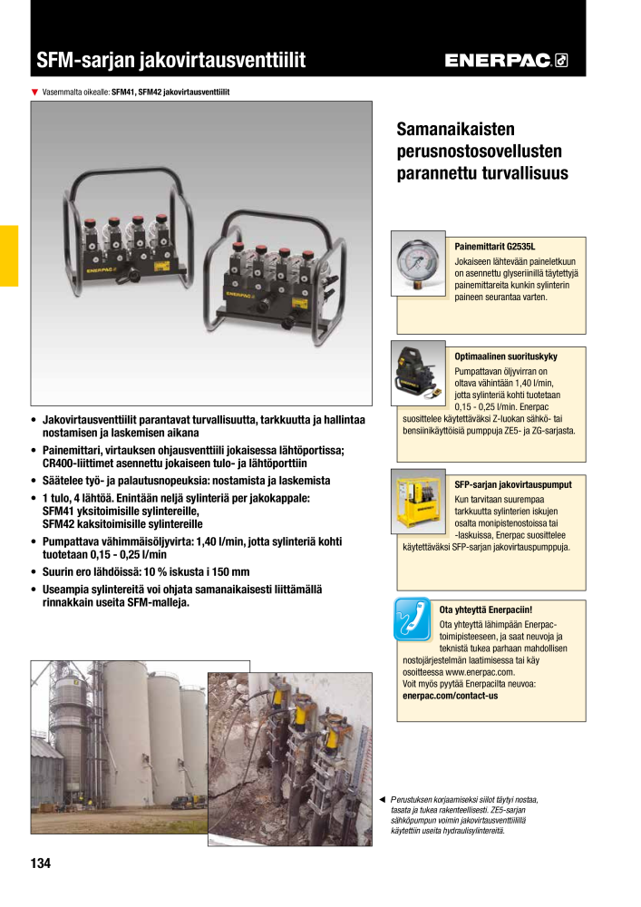 ENERPAC - TEOLLISUUSTYÖKALUT NEJ.: 21056 - Sida 136