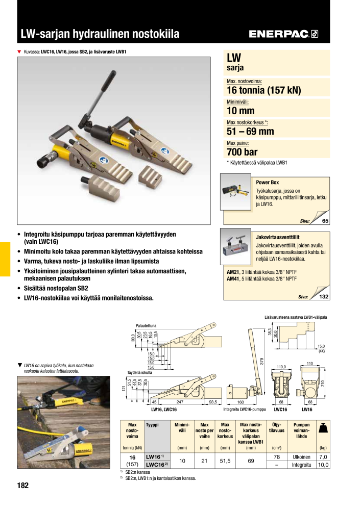 ENERPAC - TEOLLISUUSTYÖKALUT n.: 21056 - Pagina 184