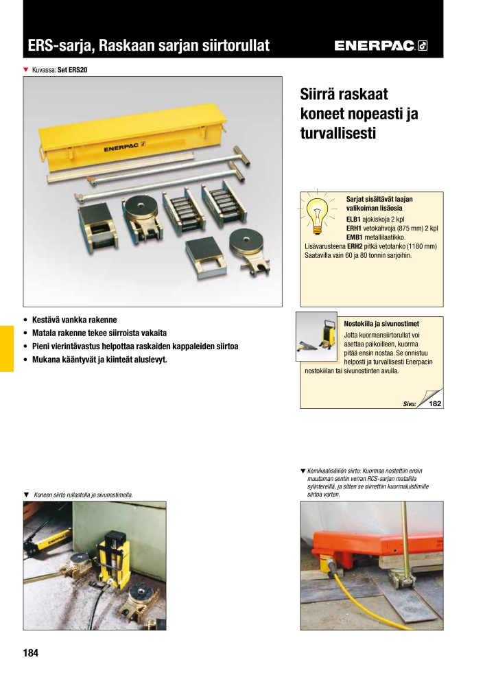 ENERPAC - TEOLLISUUSTYÖKALUT NR.: 21056 - Pagina 186