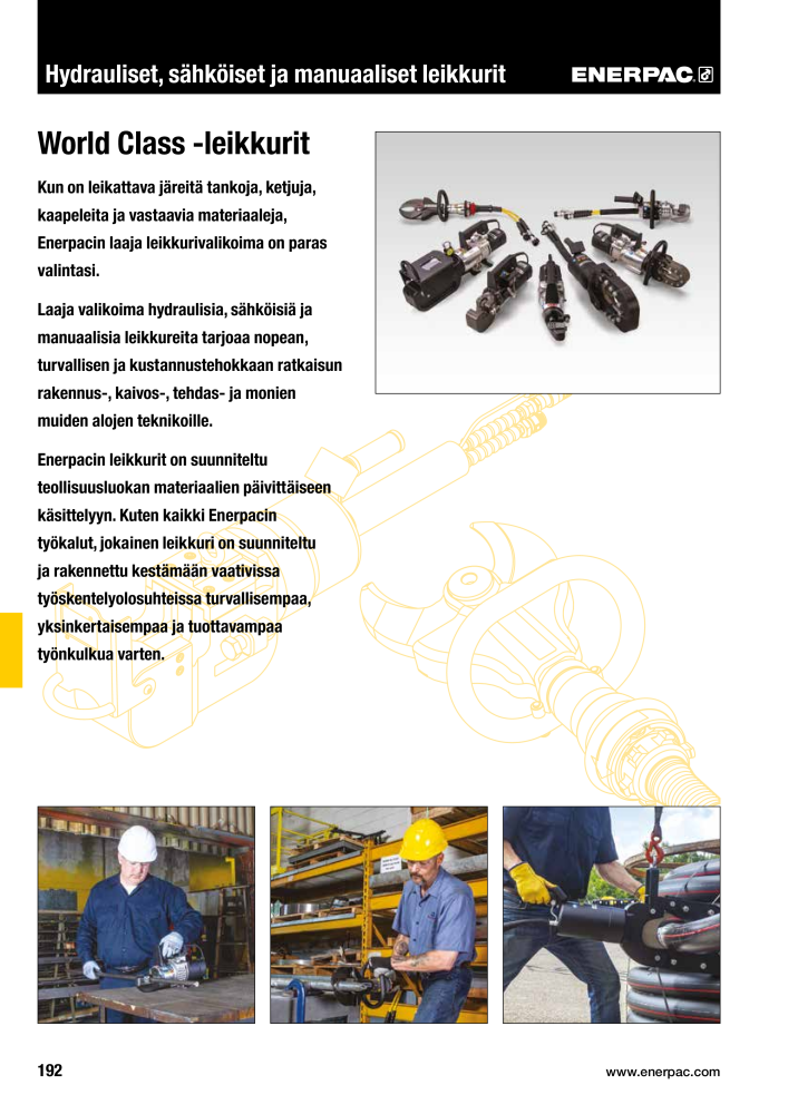 ENERPAC - TEOLLISUUSTYÖKALUT NR.: 21056 - Pagina 194