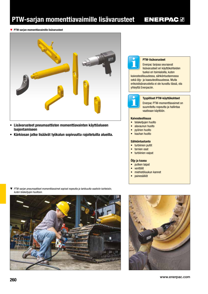 ENERPAC - TEOLLISUUSTYÖKALUT NR.: 21056 - Pagina 262