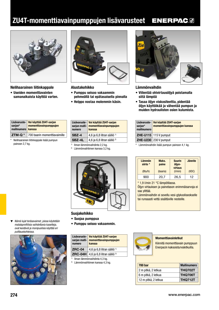 ENERPAC - TEOLLISUUSTYÖKALUT NR.: 21056 - Pagina 276