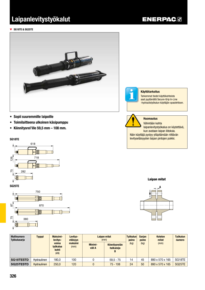 ENERPAC - TEOLLISUUSTYÖKALUT NR.: 21056 - Seite 328