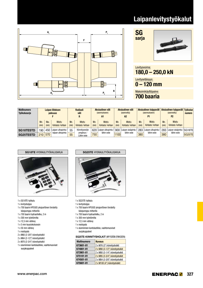 ENERPAC - TEOLLISUUSTYÖKALUT n.: 21056 - Pagina 329