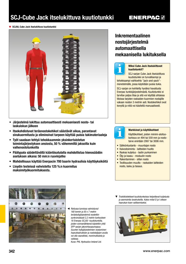 ENERPAC - TEOLLISUUSTYÖKALUT NR.: 21056 - Pagina 344