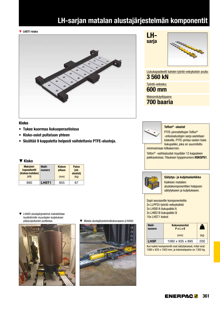 ENERPAC - TEOLLISUUSTYÖKALUT NR.: 21056 - Pagina 363