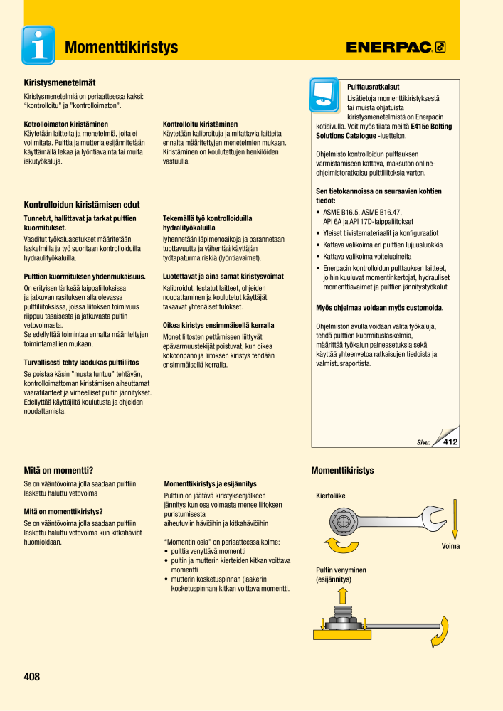 ENERPAC - TEOLLISUUSTYÖKALUT NR.: 21056 - Pagina 410