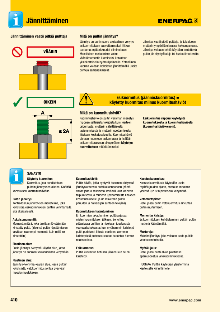 ENERPAC - TEOLLISUUSTYÖKALUT Nº: 21056 - Página 412