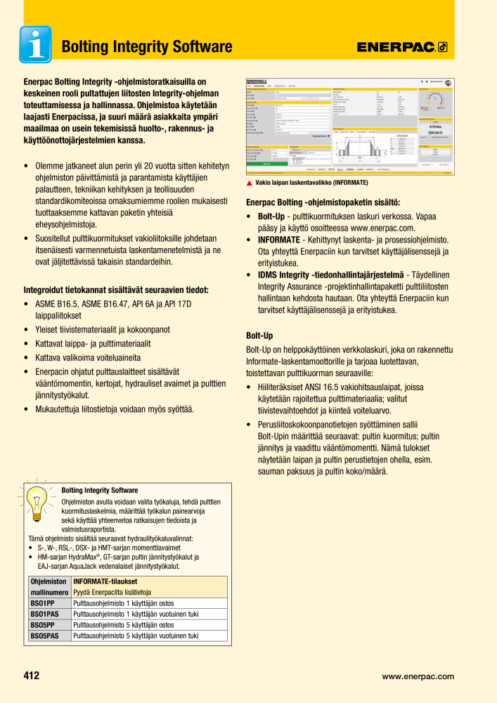 ENERPAC - TEOLLISUUSTYÖKALUT NO.: 21056 - Page 414