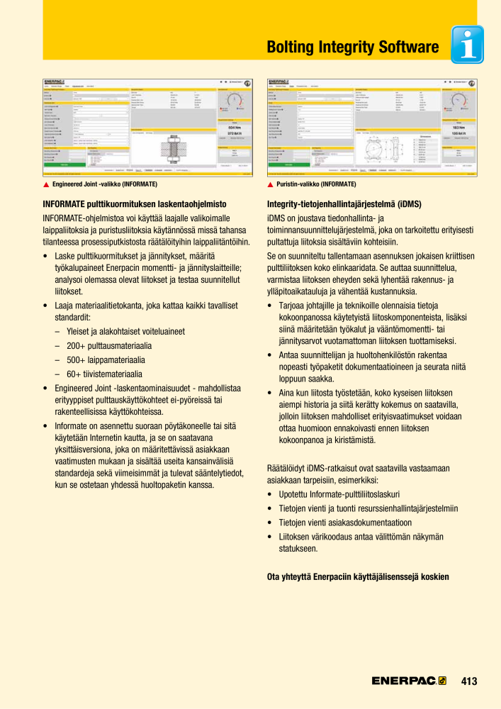 ENERPAC - TEOLLISUUSTYÖKALUT NR.: 21056 - Pagina 415