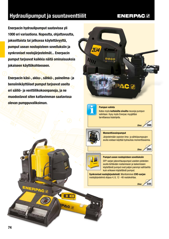 ENERPAC - TEOLLISUUSTYÖKALUT Nº: 21056 - Página 76