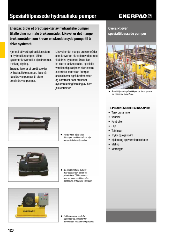 ENERPAC - INDUSTRIVERKTØY NR.: 21058 - Pagina 122