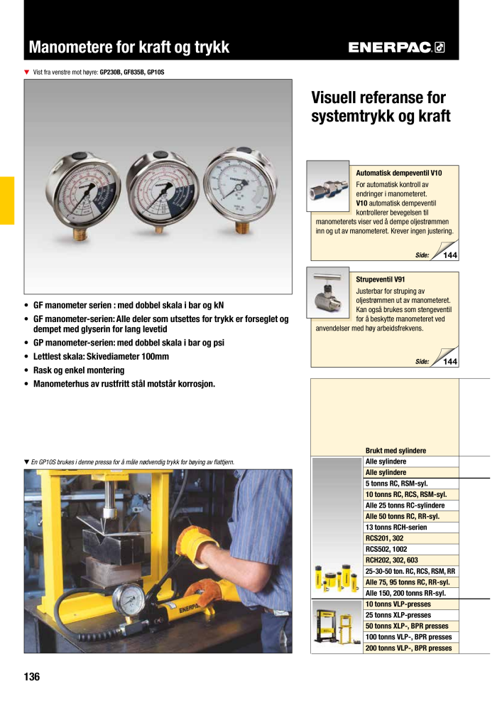 ENERPAC - INDUSTRIVERKTØY n.: 21058 - Pagina 138