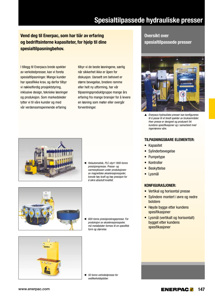 ENERPAC - INDUSTRIVERKTØY Č. 21058 - Strana 149