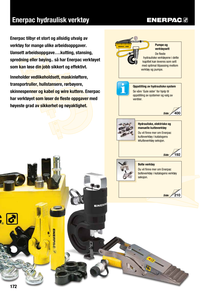 ENERPAC - INDUSTRIVERKTØY Č. 21058 - Strana 174