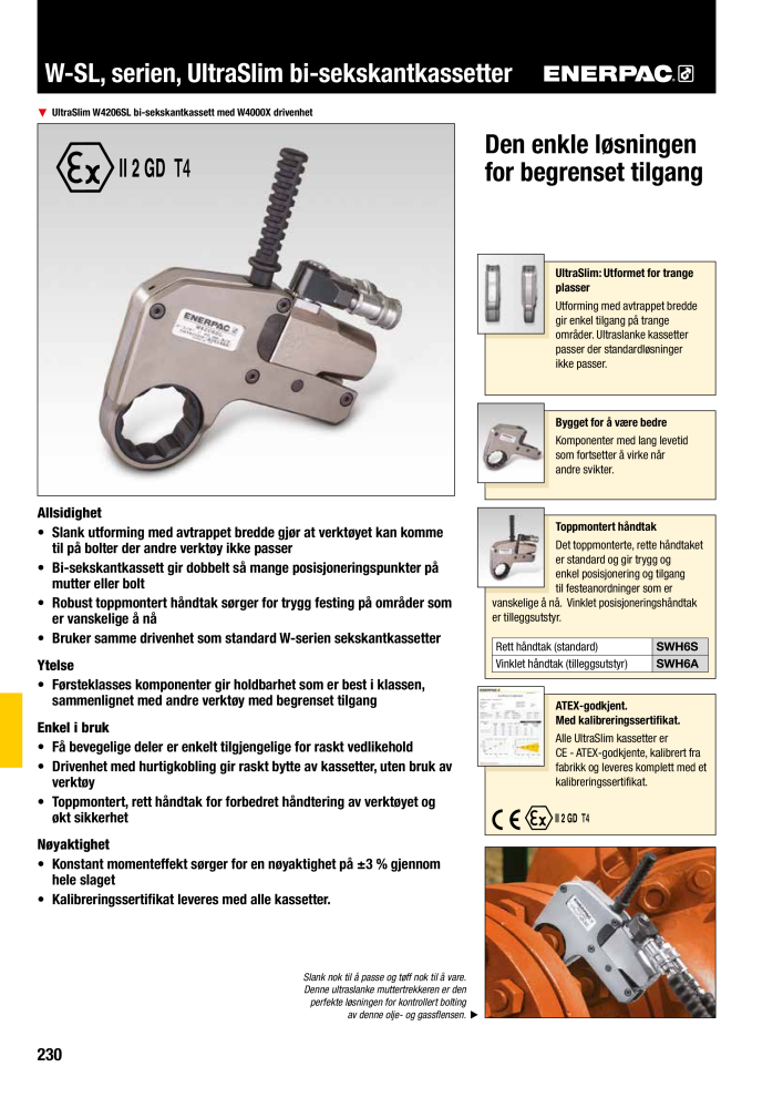 ENERPAC - INDUSTRIVERKTØY NR.: 21058 - Pagina 232